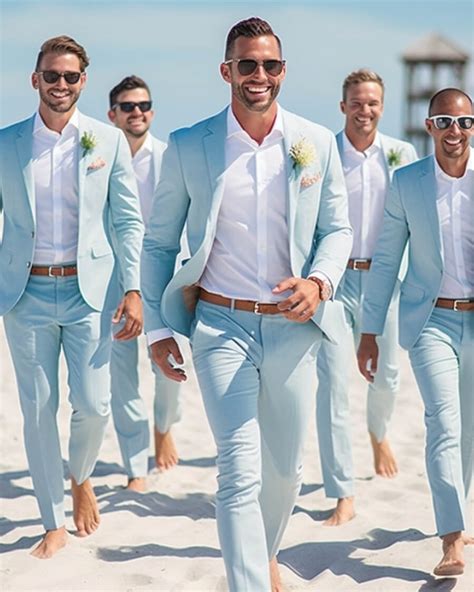 blue suits for groomsmen
